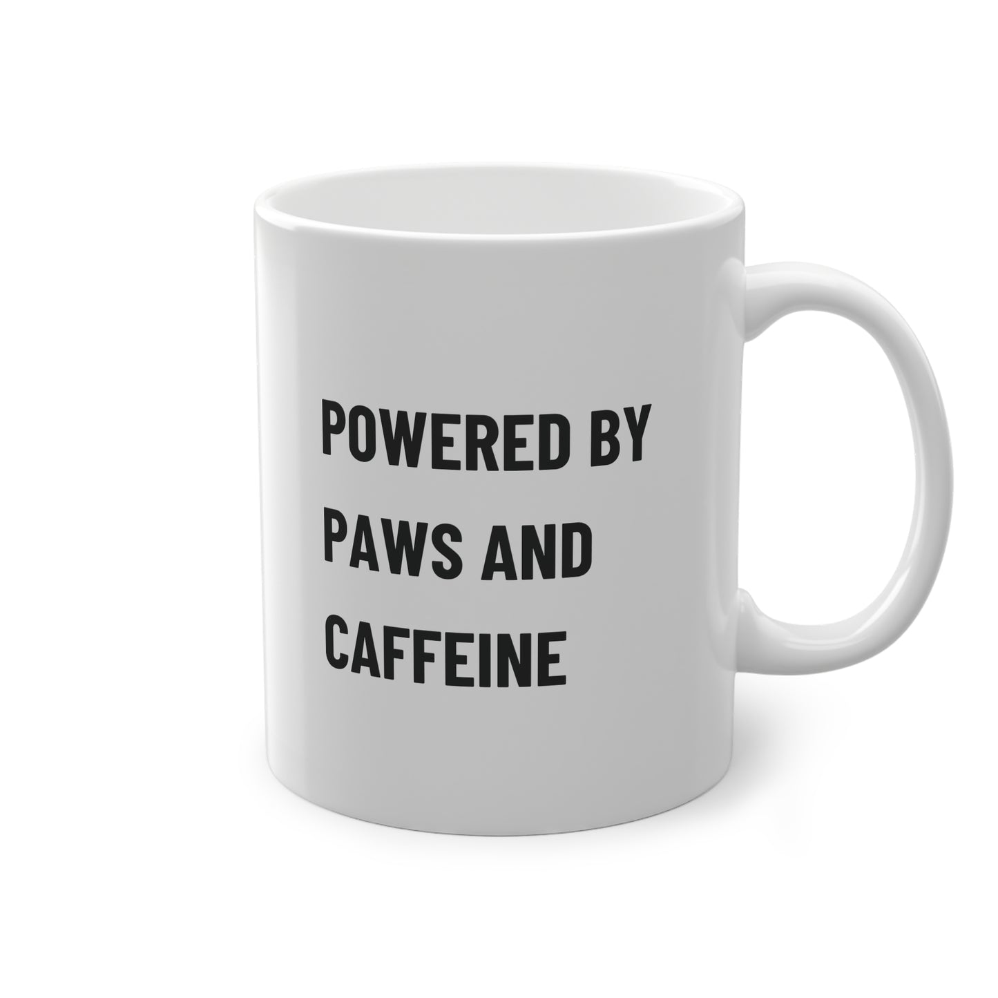 All-Day Mug „Powered by Paws and Caffeine“